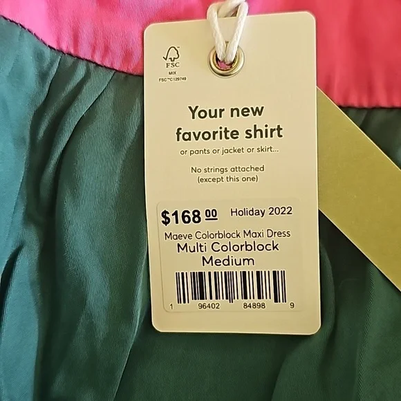 MARINE layer Maeve Colorblock Maxi Dress in Multi Colorblock - Picture 8 of 8